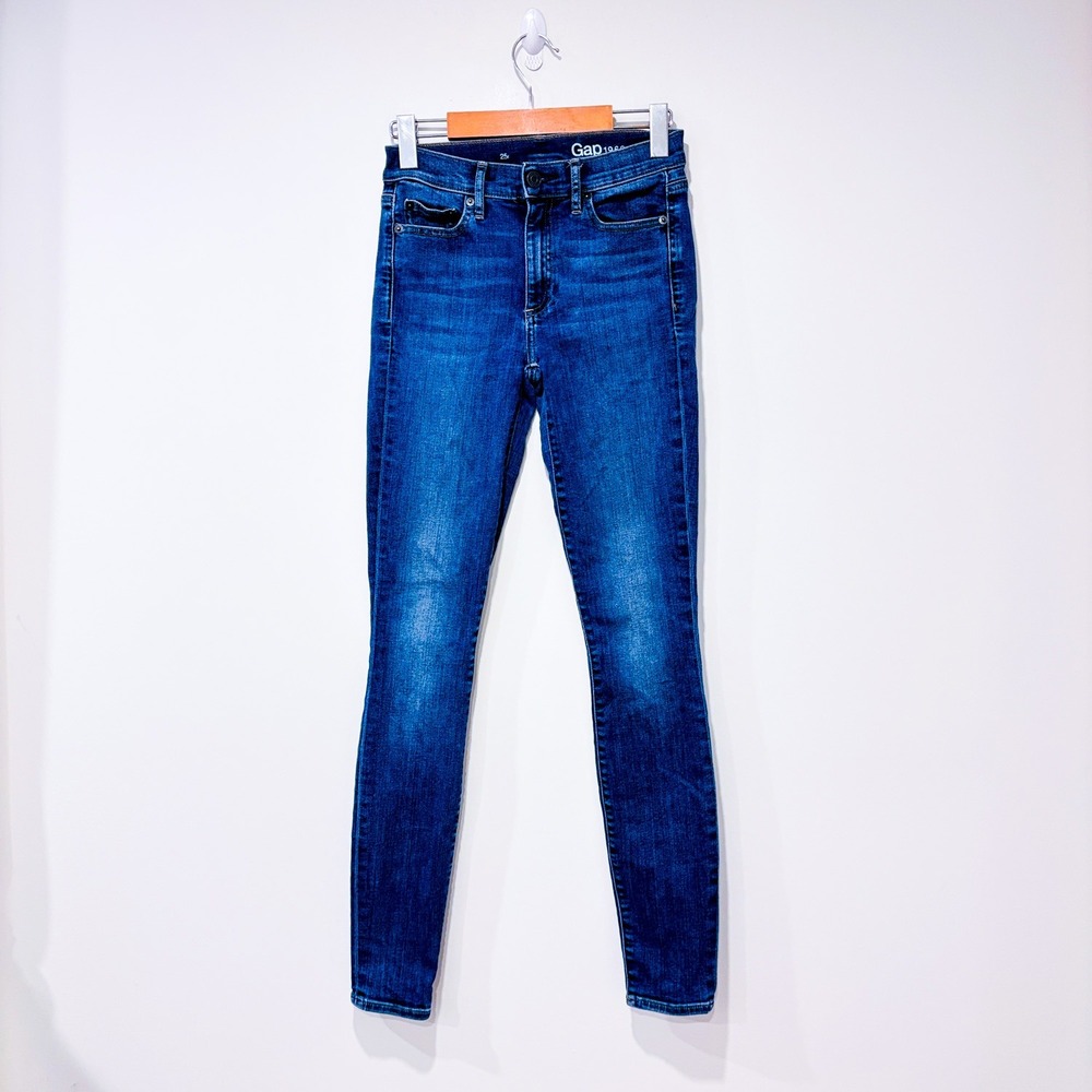 GAP Women's Skinny Jeans‎ Blue Medium Wash Stretch Denim | Size 25